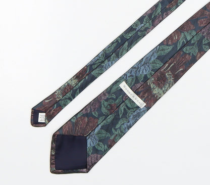 Woods & Gray Mens Multicoloured Floral Polyester Pointed Tie One Size