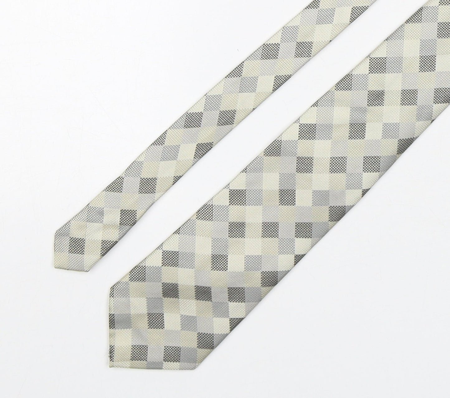 Marks and Spencer Mens Multicoloured Plaids & Checks Silk Pointed Tie One Size