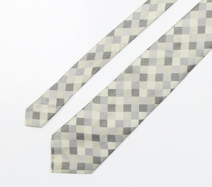 Marks and Spencer Mens Multicoloured Plaids & Checks Silk Pointed Tie One Size