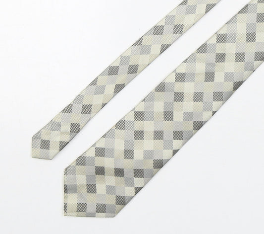 Marks and Spencer Mens Multicoloured Plaids & Checks Silk Pointed Tie One Size