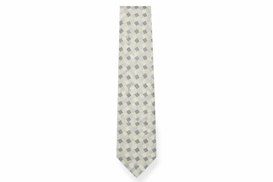 Front view of Marks & Spencer men’s multicoloured plaids & checks silk pointed tie one size