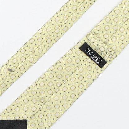 Skopes  Mens Multicoloured Geometric Polyester Pointed Tie One Size