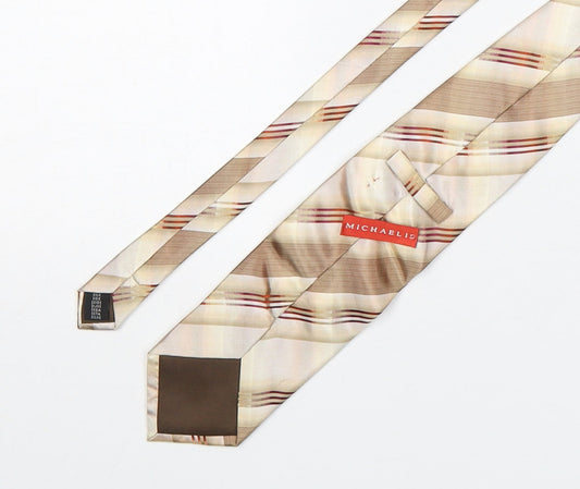 Michaelis Mens Multicoloured Plaids & Checks Silk Pointed Tie One Size