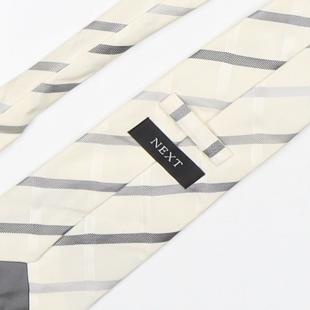 NEXT Mens Multicoloured Plaids & Checks Silk Pointed Tie One Size