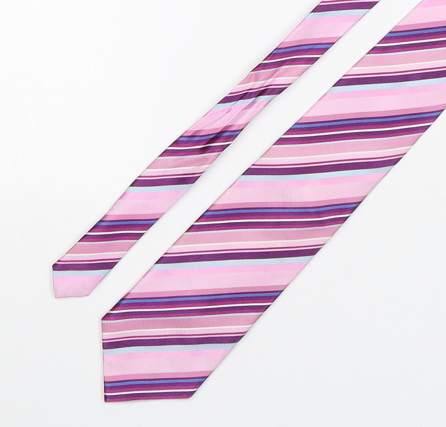 NEXT Mens Multicoloured Striped Silk Pointed Tie One Size
