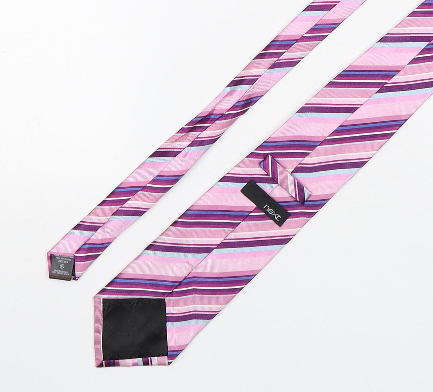 NEXT Mens Multicoloured Striped Silk Pointed Tie One Size