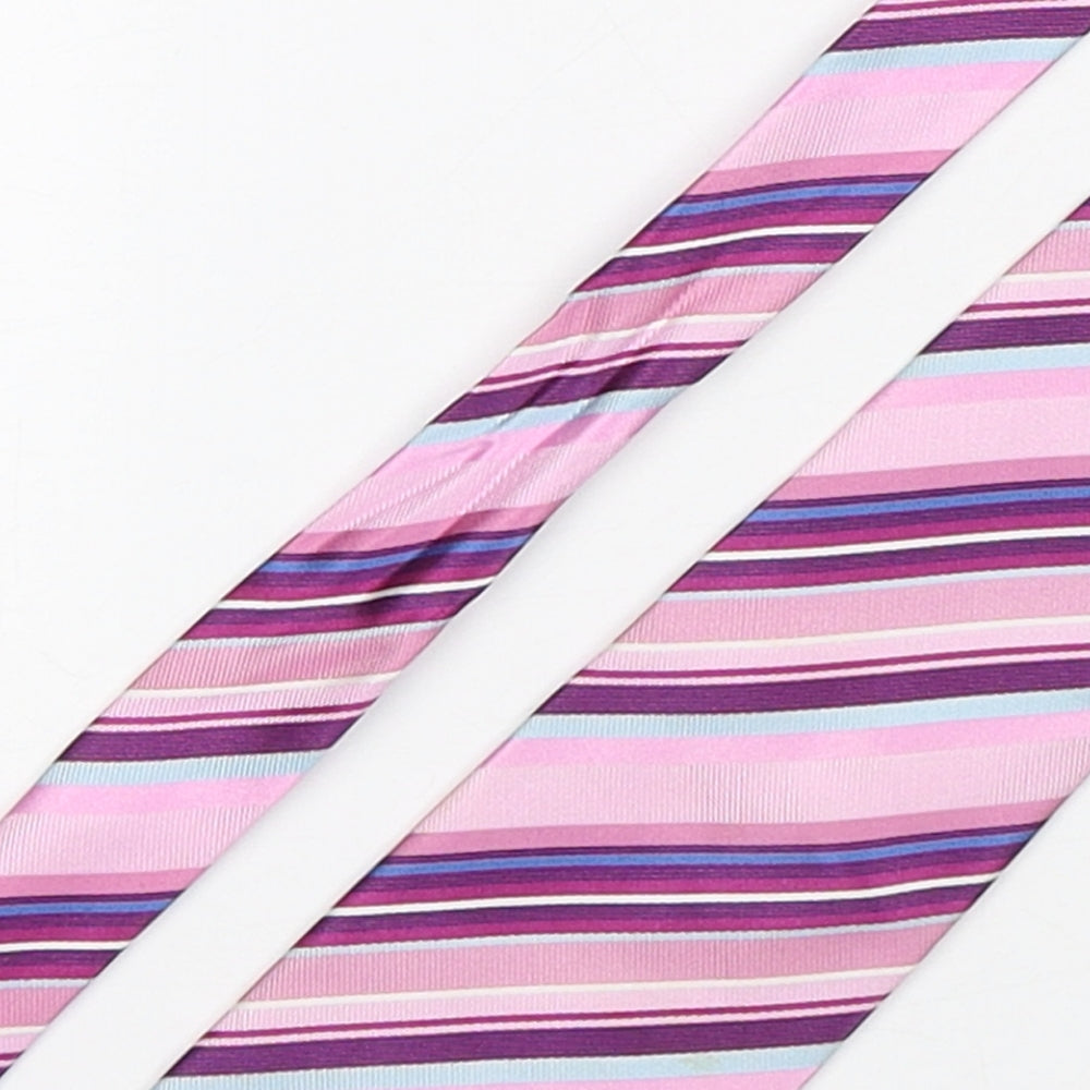 NEXT Mens Multicoloured Striped Silk Pointed Tie One Size