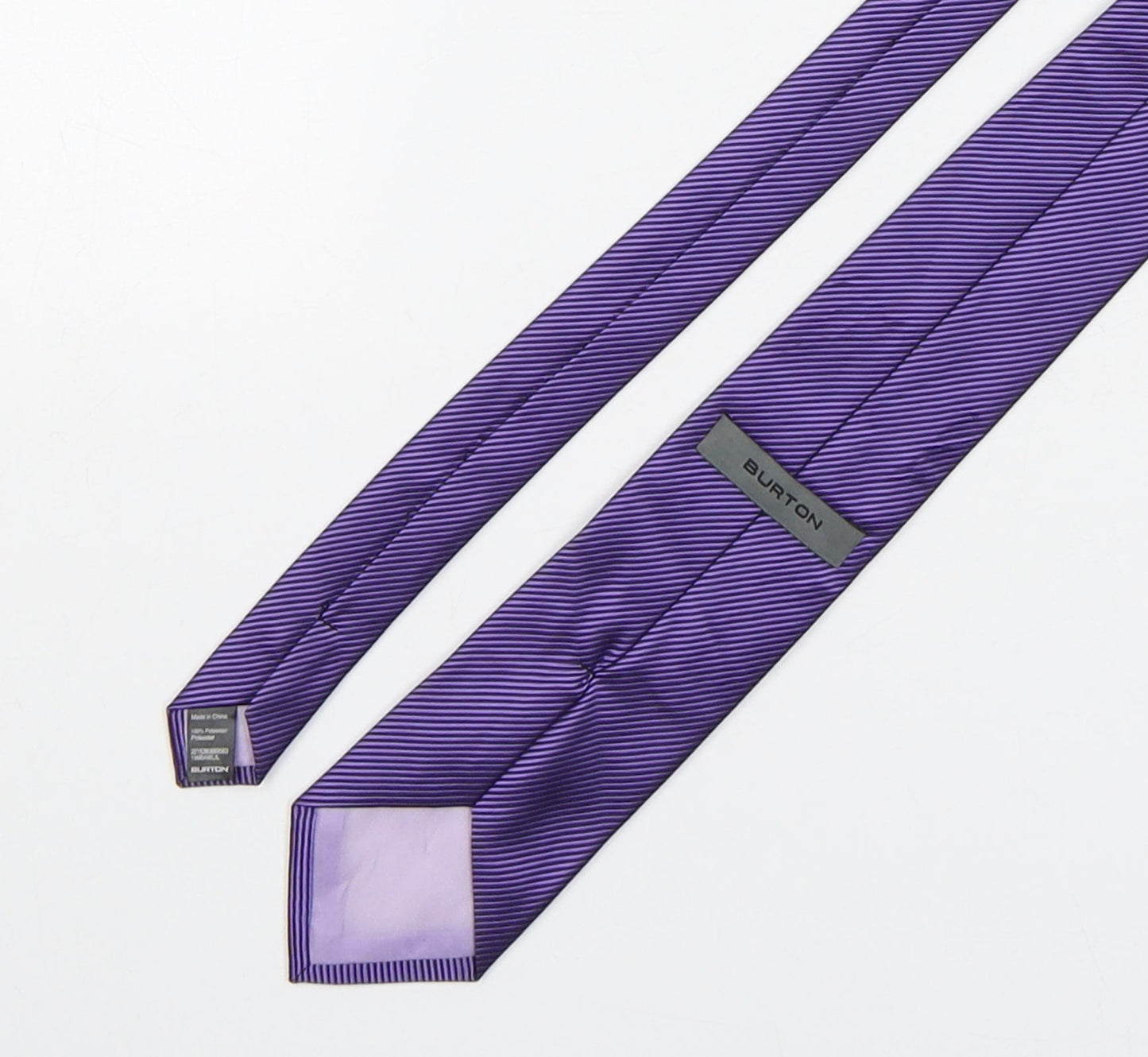 Mens Burton Purple Striped  Pointed Tie