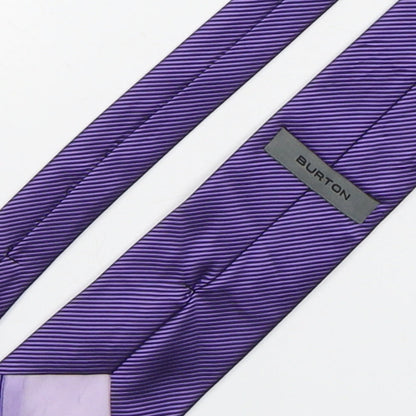 Mens Burton Purple Striped  Pointed Tie