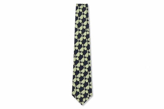 Front view of Sette & Bello men’s multicoloured geometric silk pointed tie one size - golf