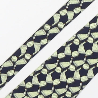 Sette & Bello  Mens Multicoloured Geometric Silk Pointed Tie One Size - Golf