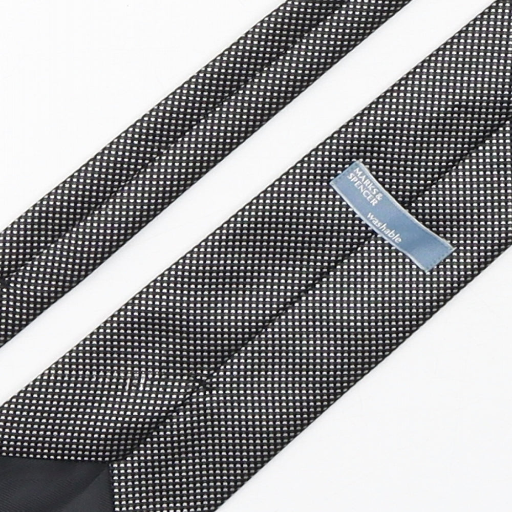 Marks and Spencer Mens Multicoloured Polka Dot Polyester Pointed Tie One Size