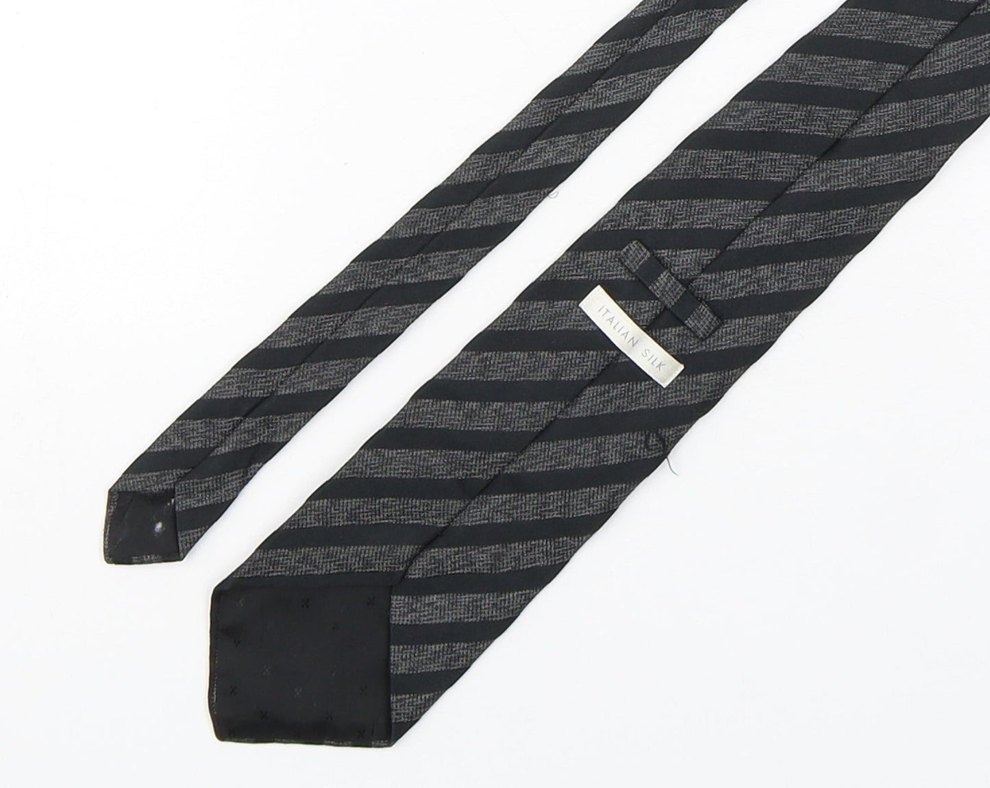 Preworn Mens Multicoloured Striped Silk Pointed Tie One Size