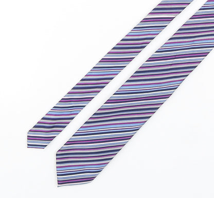 Marks and Spencer Mens Multicoloured Striped Polyester Pointed Tie One Size