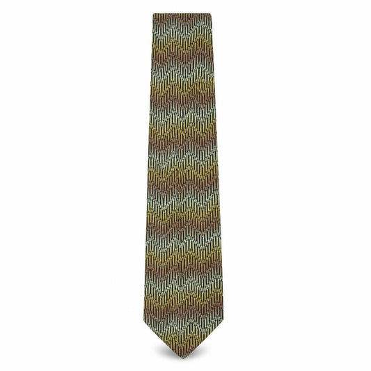 Front view of Canda men’s multicoloured geometric polyester pointed tie one size