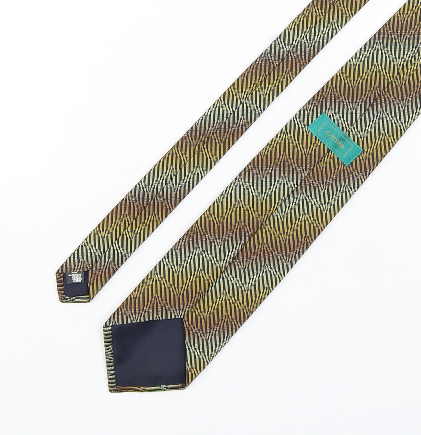 Mens Canda Multicoloured Geometric  Pointed Tie