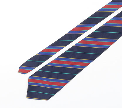 Mens Canda Multicoloured Striped  Pointed Tie