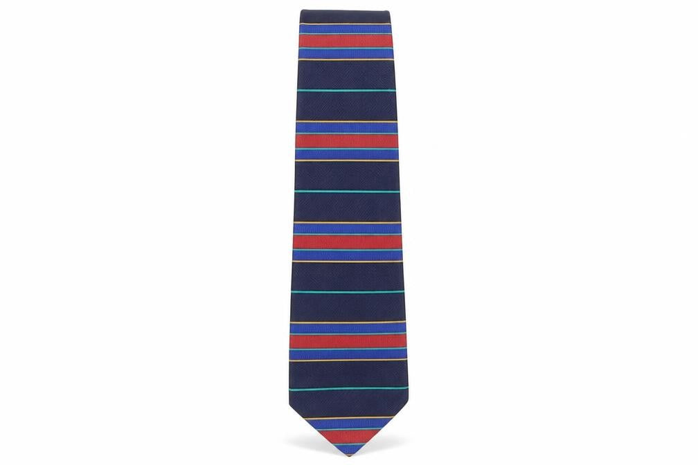 Mens Canda Multicoloured Striped  Pointed Tie