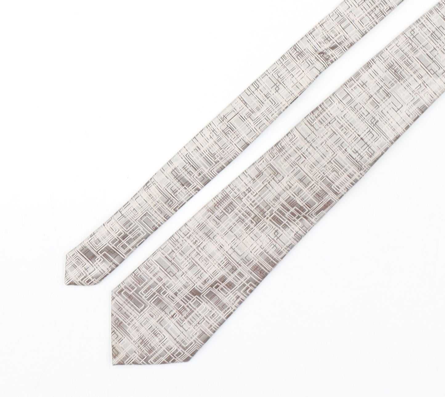 Mens BHS Multicoloured Geometric  Pointed Tie