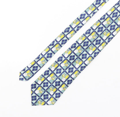 Marks and Spencer Mens Multicoloured Plaids & Checks Polyester Pointed Tie One Size