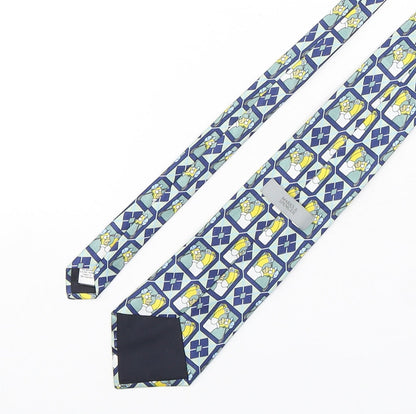 Marks and Spencer Mens Multicoloured Plaids & Checks Polyester Pointed Tie One Size