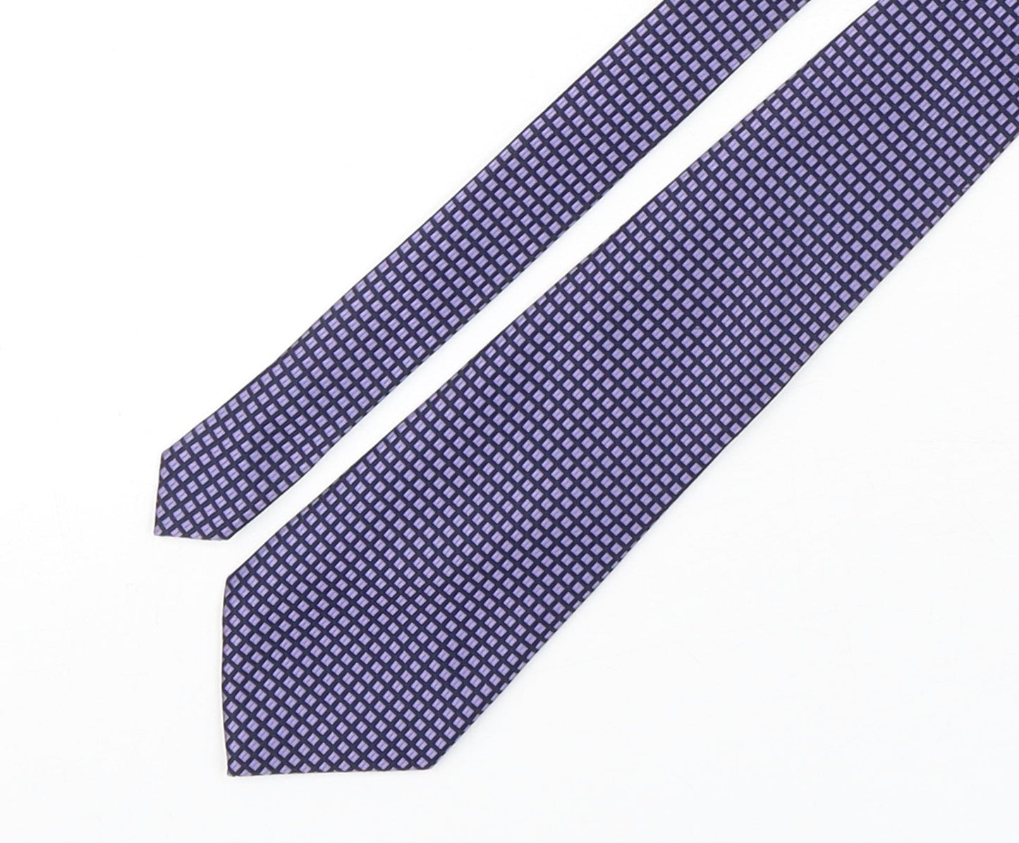 Greenwoods Mens Purple Plaids & Checks Polyester Pointed Tie One Size