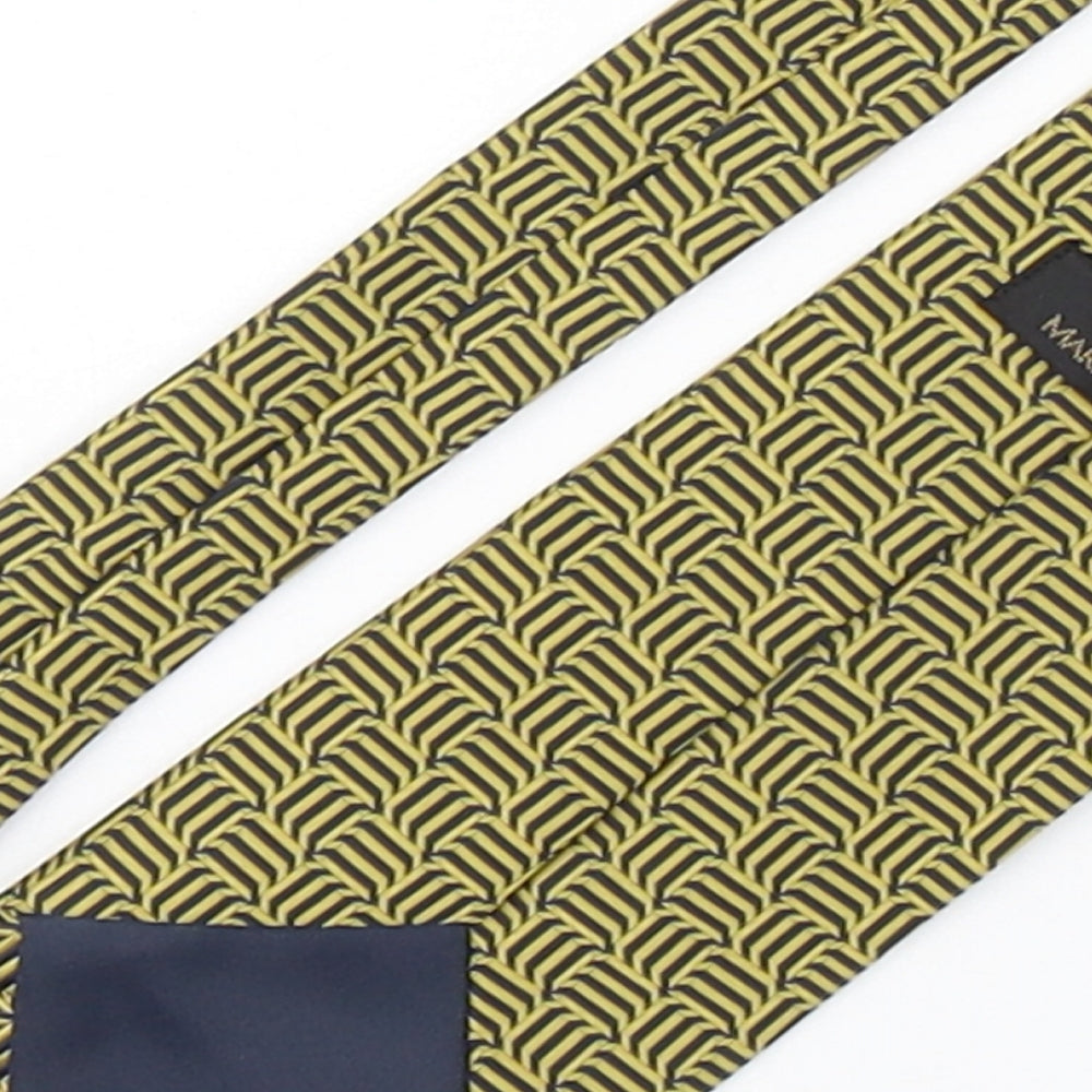 Marks and Spencer Mens Multicoloured Geometric Polyester Pointed Tie One Size