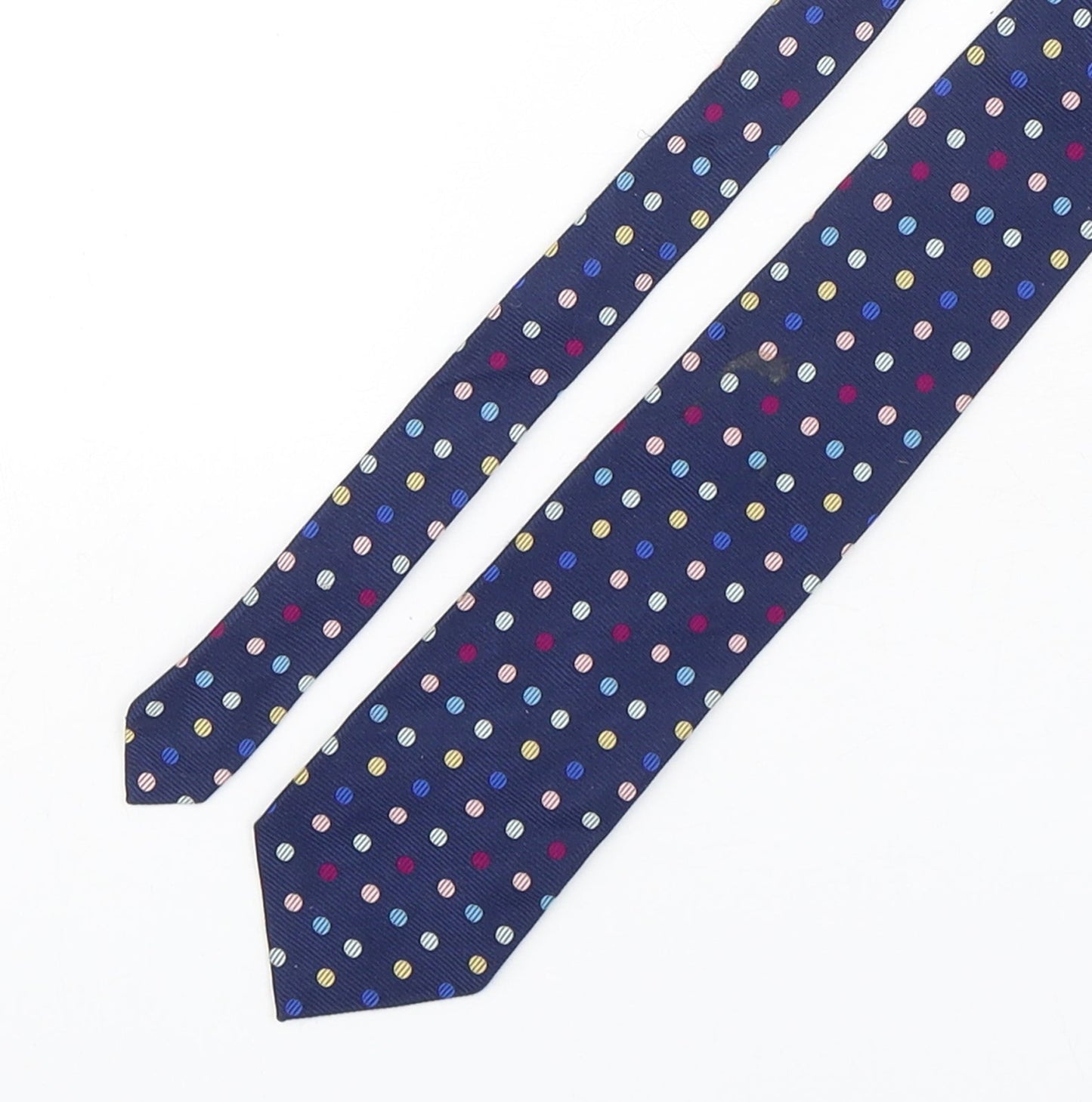 Marks and Spencer Mens Multicoloured Polka Dot Silk Pointed Tie One Size