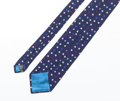 Marks and Spencer Mens Multicoloured Polka Dot Silk Pointed Tie One Size