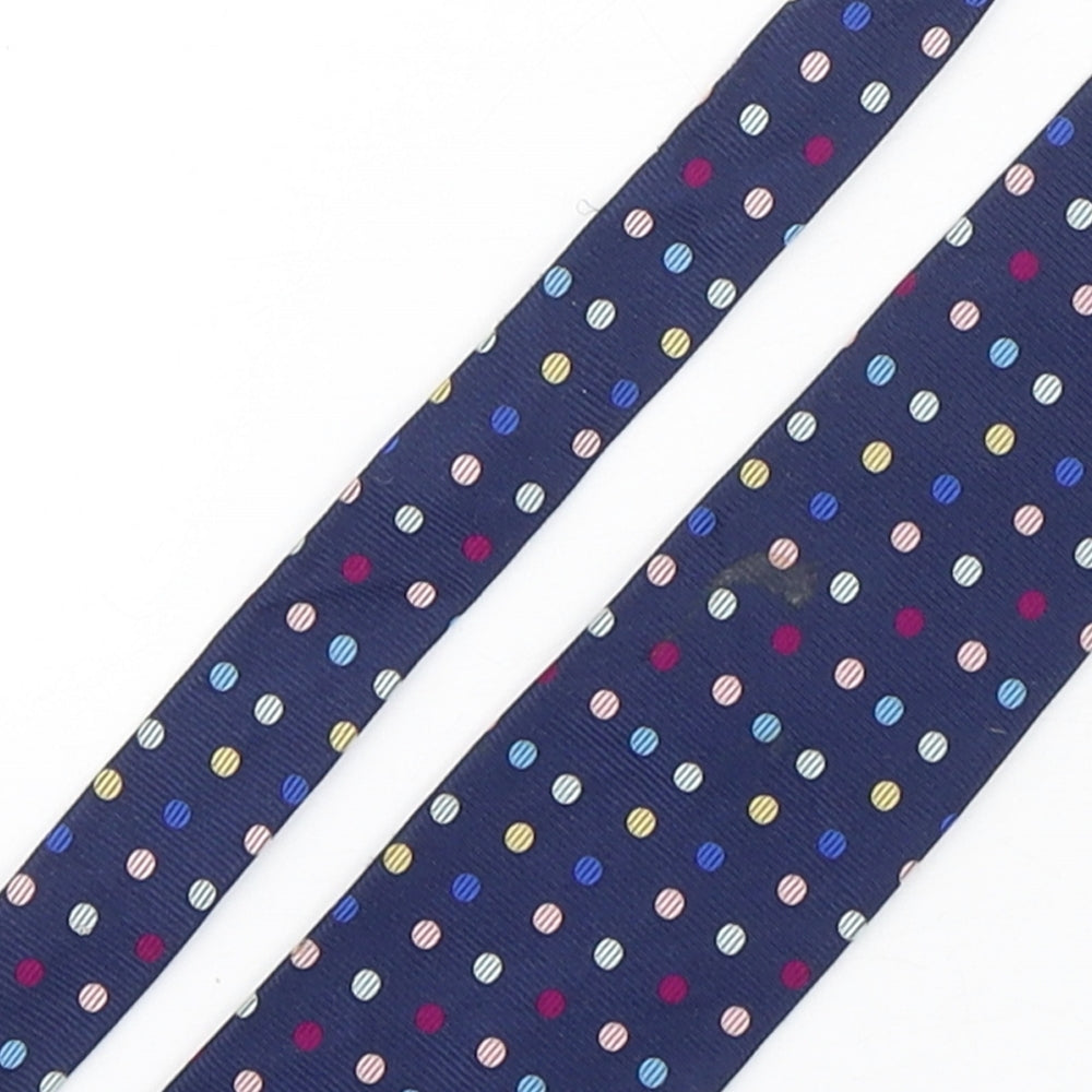 Marks and Spencer Mens Multicoloured Polka Dot Silk Pointed Tie One Size