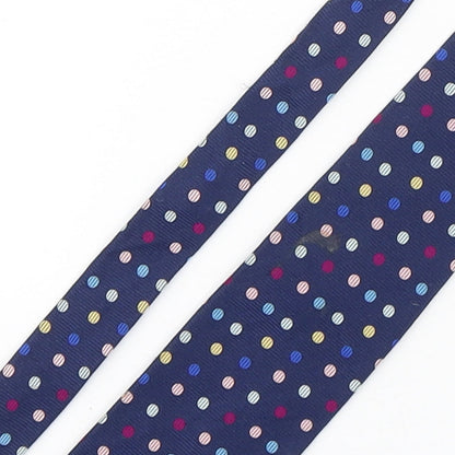 Marks and Spencer Mens Multicoloured Polka Dot Silk Pointed Tie One Size