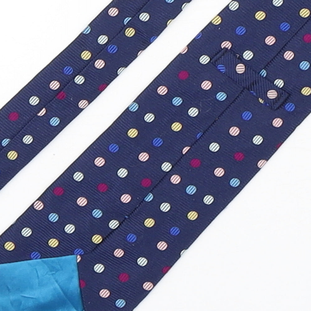 Marks and Spencer Mens Multicoloured Polka Dot Silk Pointed Tie One Size