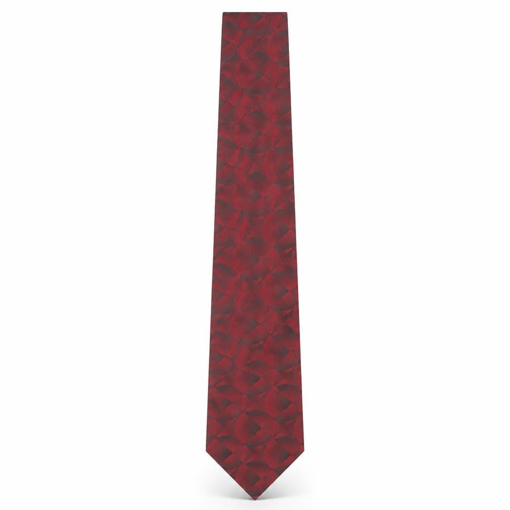 Mens Skopes Red Geometric  Pointed Tie