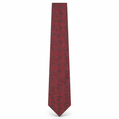 Mens Skopes Red Geometric  Pointed Tie