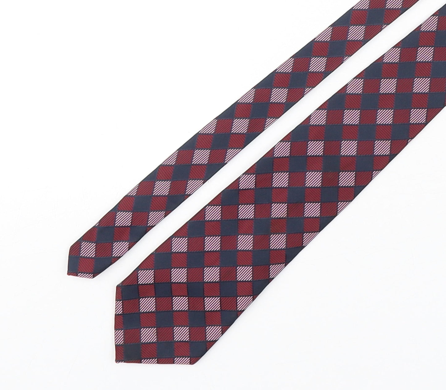 Savatini Mens Multicoloured Plaids & Checks Polyester Pointed Tie One Size