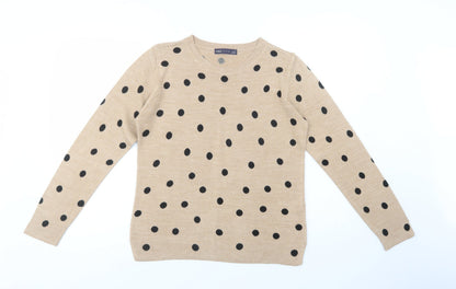 Womens UK Size 12 Marks and Spencer Beige Pullover Jumper