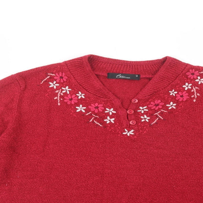 Womens UK Size M Bonmarché Red Pullover Jumper