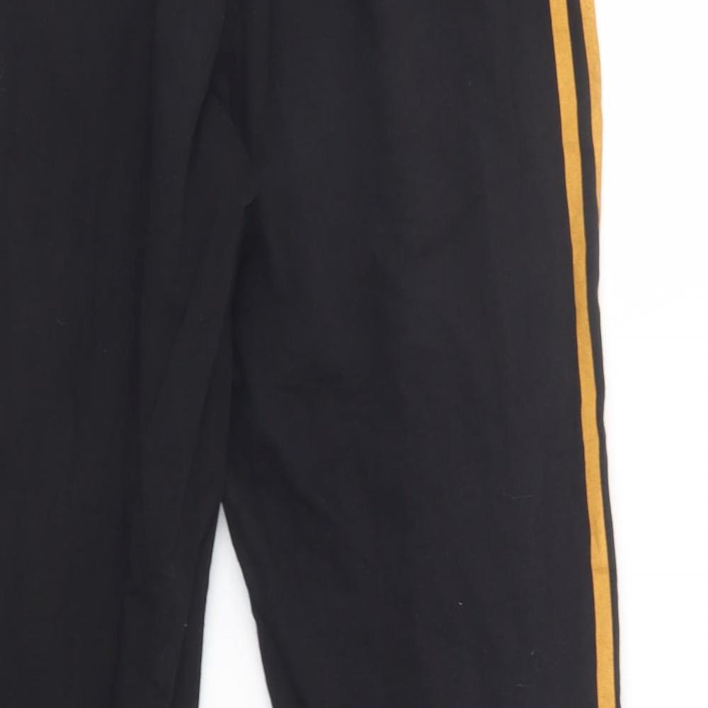 Select Womens Black  Cotton Jogger Trousers Size 8 L27 in Regular Drawstring