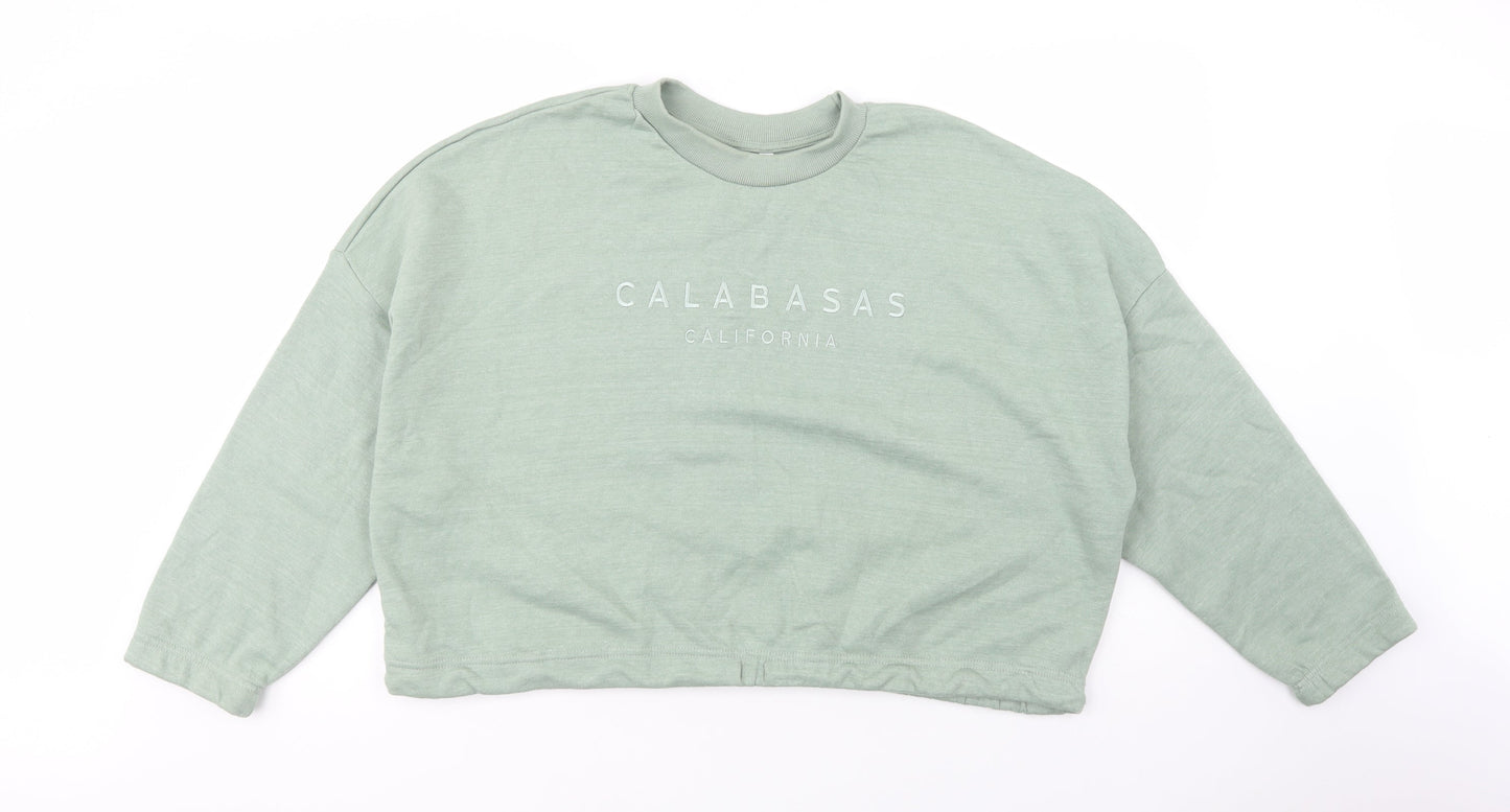 Pep & Co Womens Green  Cotton Pullover Sweatshirt Size XL  Pullover - Calabasas
