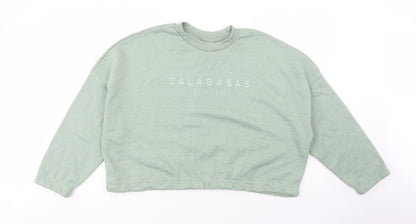 Pep & Co Womens Green  Cotton Pullover Sweatshirt Size XL  Pullover - Calabasas