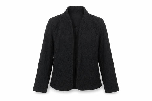 Front view of Atmosphere women’s black jacket blazer, size UK 10