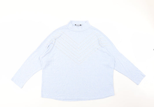 Womens UK Size L Select Blue Pullover Jumper
