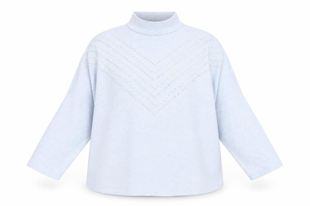 Womens UK Size L Select Blue Pullover Jumper