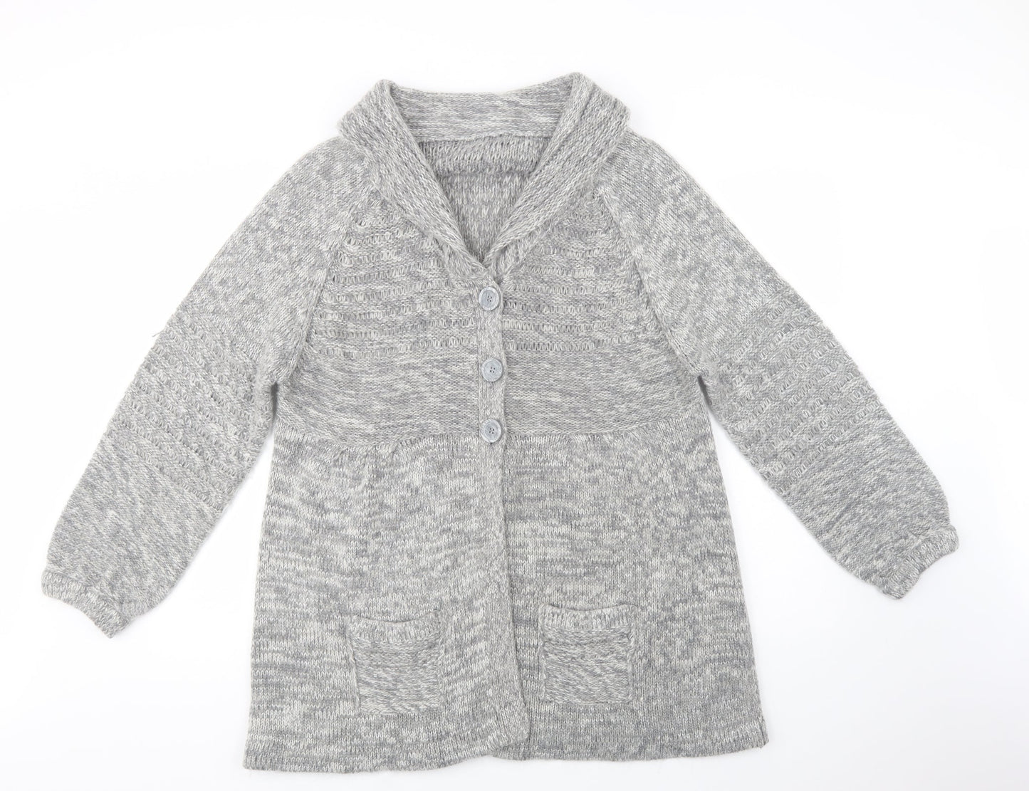 Womens UK Size L Heart & Soul Grey Cardigan Jumper