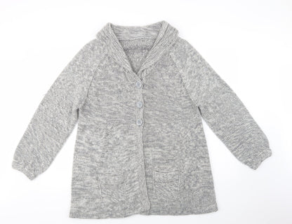 Womens UK Size L Heart & Soul Grey Cardigan Jumper