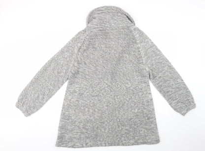 Womens UK Size L Heart & Soul Grey Cardigan Jumper