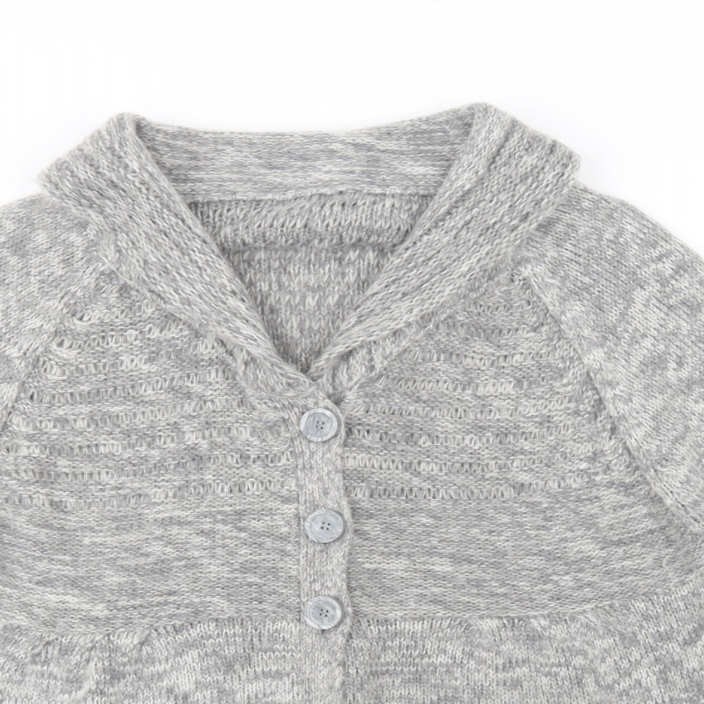 Womens UK Size L Heart & Soul Grey Cardigan Jumper