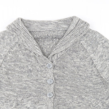 Womens UK Size L Heart & Soul Grey Cardigan Jumper