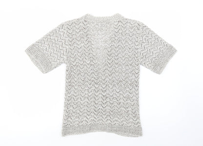 Womens UK Size S Pulse Beige Cardigan Jumper