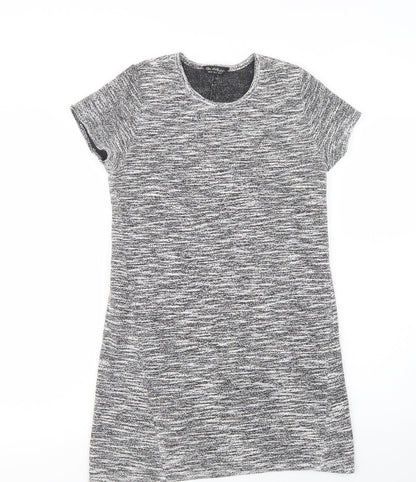 Miss Selfridge Womens Grey  Polyester Shift  Size 10  Crew Neck Pullover